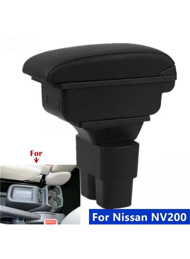 نيسان NV200 صندوق تخزين مسند الذراع للسيارة، إكسسوارات التعديل الداخلي باللون الأسود - Image 1